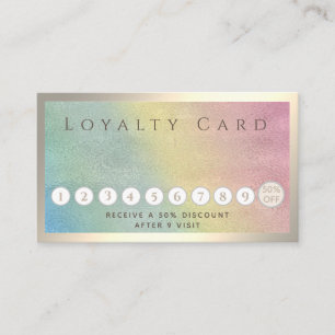 Tarjeta De Fidelización Hológrafo lujoso y elegante minimalista
