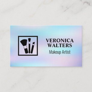 Tarjeta De Fidelización Icono de pinceles de maquillaje   Gradiente de Pas