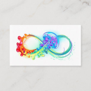 Tarjeta De Fidelización Infinidad con las medusas del arcoiris