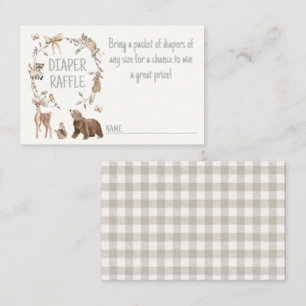 Tarjeta De Fidelización Inserto de rifa de pañales para baby shower de bos