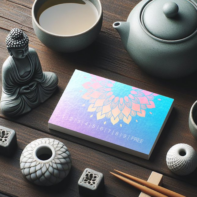 Tarjeta De Fidelización Instructor de mediación de yoga Mandala Loyalty Pu (Subido por el creador)