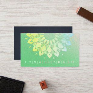 Tarjeta De Fidelización Instructor de mediación de yoga Mandala Loyalty Pu