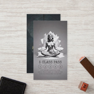 Tarjeta De Fidelización Instructor de Medición de Yoga Clase Maestro Reiki