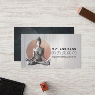 Tarjeta De Fidelización Instructor de Medición de Yoga Clase Maestro Reiki