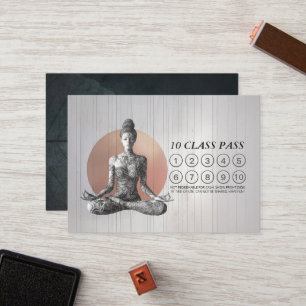 Tarjeta De Fidelización Instructor de Medición de Yoga Clase Maestro Reiki