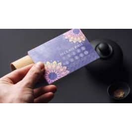 Tarjeta De Fidelización Instructor de Meditación de Yoga 10 Clase