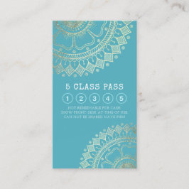 Tarjeta De Fidelización Instructor de Meditación de Yoga Gold Mandala Clas