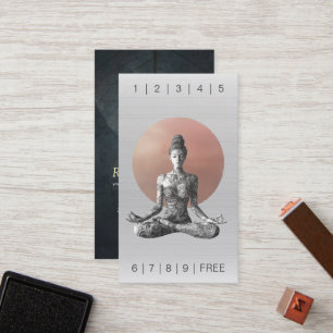 Tarjeta De Fidelización Instructor de Meditación de Yoga Reiki Master Lotu