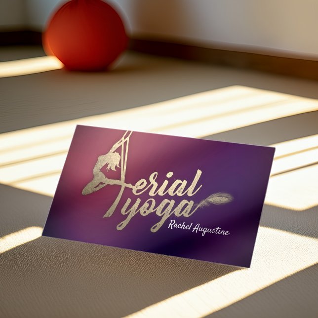 Tarjeta De Fidelización Instructor de yoga aéreo Pilates Fitness Purple Go (Subido por el creador)