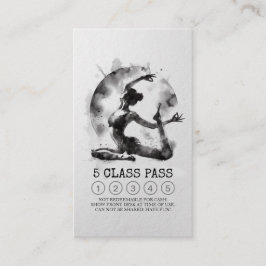 Tarjeta De Fidelización Instructor de yoga de una pierna King Pose 5 Clase