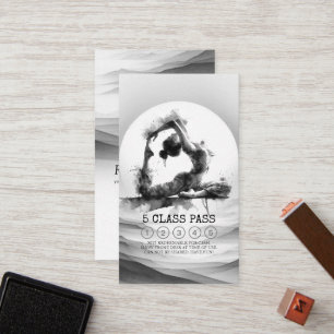 Tarjeta De Fidelización Instructor de yoga de una pierna King Pose 5 Clase