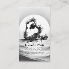 Tarjeta De Fidelización Instructor de yoga de una pierna King Pose 5 Clase