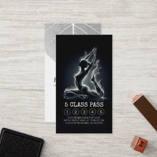 Tarjeta De Fidelización Instructor de yoga de una pierna King Pose 5 Clase