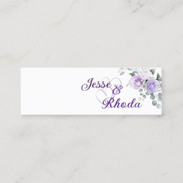 Tarjeta De Fidelización Jesse & Rhoda Purple Floral Wedding Favour Tags 2