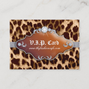 Tarjeta De Fidelización Joyería que broncea el leopardo Brown de la
