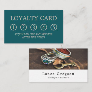 Tarjeta De Fidelización Joyería y clave de época, negocio de distribuidore