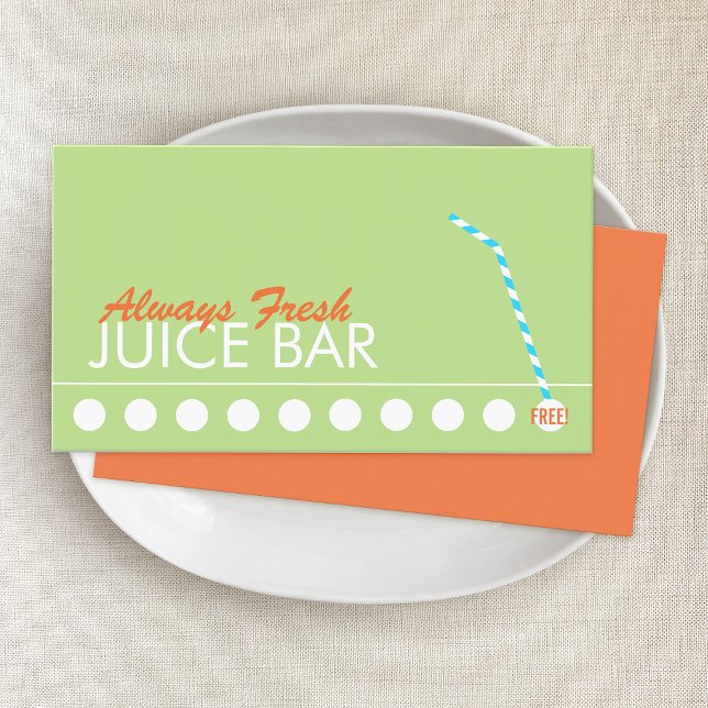 Tarjeta De Fidelización Juice Bar Customer Loyalty Punch (Subido por el creador)