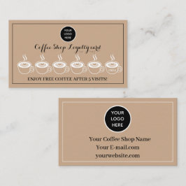 Tarjeta De Fidelización Kraft Coffee Shop Logo Business Reward Punch
