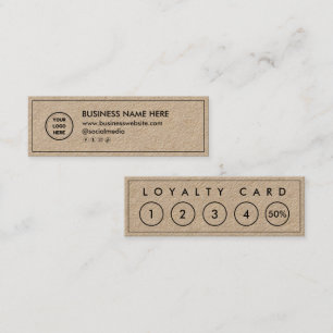 Tarjeta De Fidelización Kraft Mini Moda moderna Minimalista