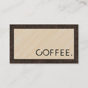 Tarjeta De Fidelización La lealtad del café Punch Wood Look Modern Burlap 