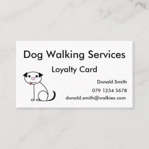 Tarjeta De Fidelización La lealtad que camina del perro de encargo