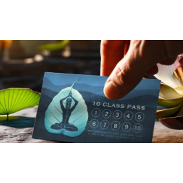 Tarjeta De Fidelización La meditación del profesor YOGA Pose Bodhi Leaf Cl