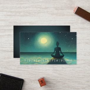 Tarjeta De Fidelización La meditación del yoga en la noche de las estrella