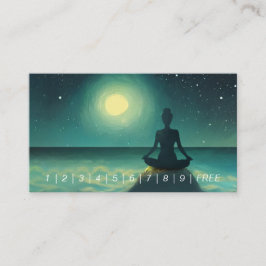 Tarjeta De Fidelización La meditación del yoga en la noche de las estrella