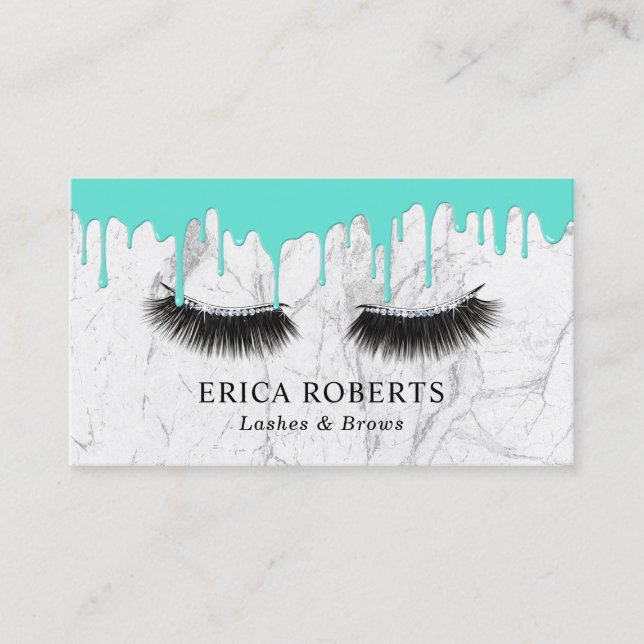 Tarjeta De Fidelización La turquesa del artista de maquillaje de los (Anverso)