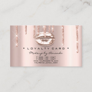 Tarjeta De Fidelización Labios del artista de maquillaje del salón de