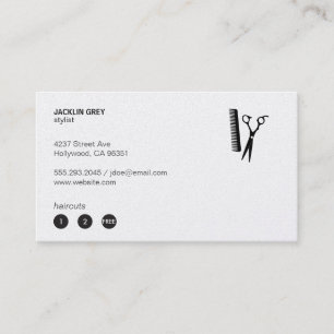 Tarjeta De Fidelización Lágrimas y peine (tarjeta perforadora 3)