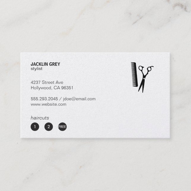 Tarjeta De Fidelización Lágrimas y peine (tarjeta perforadora 3) (Anverso)