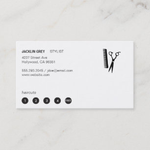 Tarjeta De Fidelización Lágrimas y peine (tarjeta perforadora 5)