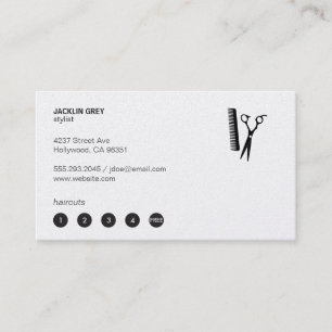 Tarjeta De Fidelización Lágrimas y peine (tarjeta perforadora 5)