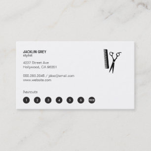 Tarjeta De Fidelización Lágrimas y peine (tarjeta perforadora 7)