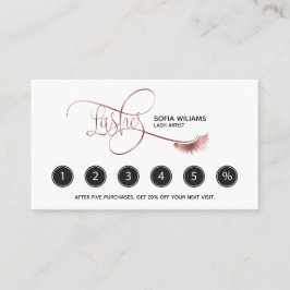 Tarjeta De Fidelización Largos latidos y brotes maquillaje Artista Rosa Or