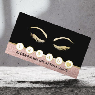 Tarjeta De Fidelización Latigazos y lealtad subió del oro del artista de