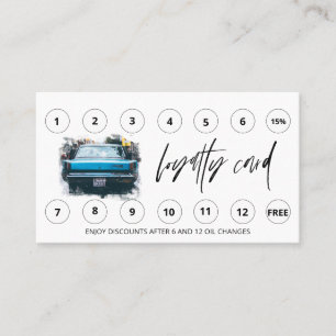 Tarjeta De Fidelización *~* Lavado de coches - Lube QR LOGO Recompensas Gr
