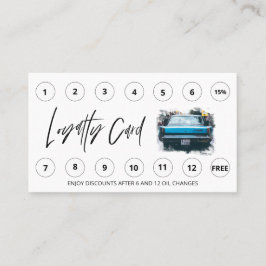 Tarjeta De Fidelización *~* Lavado de coches - Recompensas de LOGO QR del 