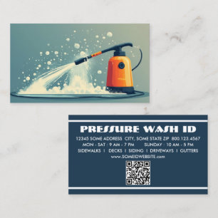 Tarjeta De Fidelización LAVADORA A PRESIÓN con código qr