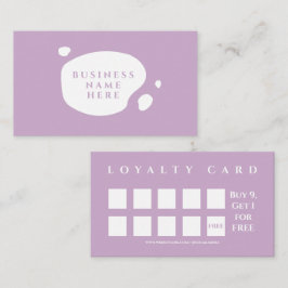 Tarjeta De Fidelización Lavender Cute Minimalista Salón Cafetería