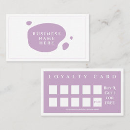 Tarjeta De Fidelización Lavender Cute Minimalista Salón Cafetería