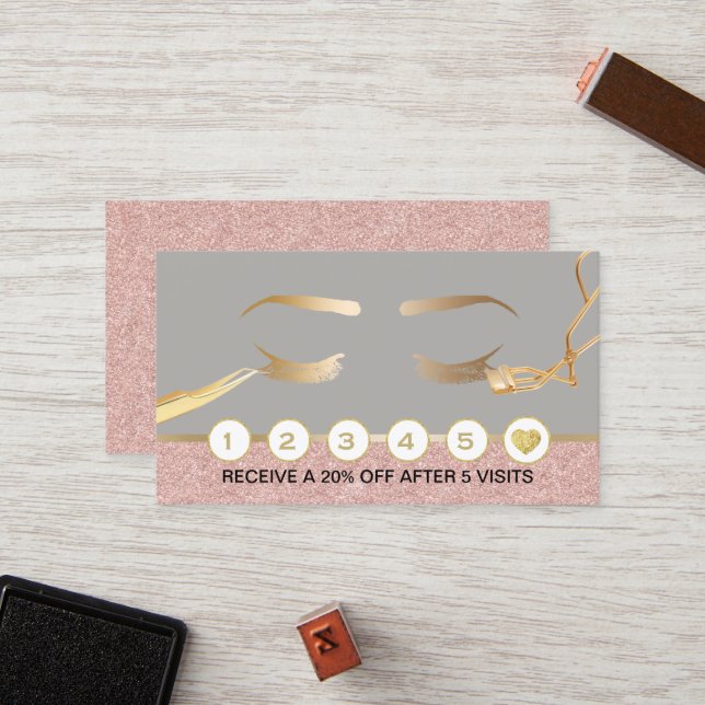 Tarjeta De Fidelización Lazas maquiladoras Artista Rosa Lealtad de Oro y P (Anverso/Reverso In Situ)