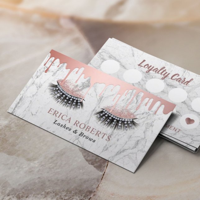 Tarjeta De Fidelización Lazas maquillaje Artista Rosa Oro Dris Mármol (Subido por el creador)