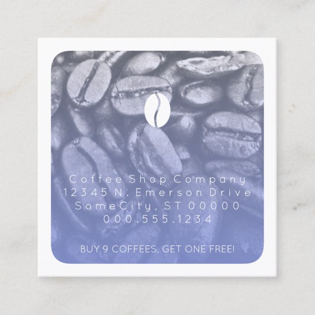 Tarjeta De Fidelización lealtad a los gramos de café (Anverso)