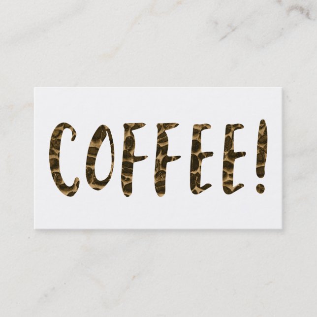 Tarjeta De Fidelización lealtad a los granos de café (Anverso)