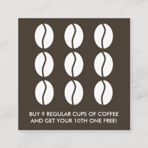 Tarjeta De Fidelización lealtad a los granos de café