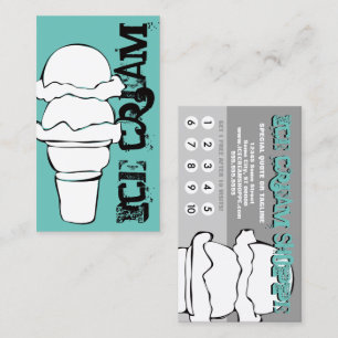 Tarjeta De Fidelización lealtad a los rizos de helado