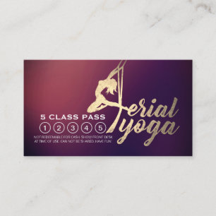 Tarjeta De Fidelización Lealtad aérea de clases de fitness de yoga Pilates