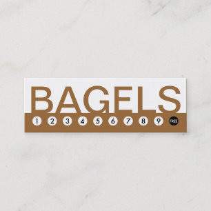 Tarjeta De Fidelización lealtad al cliente de bold BAGELS